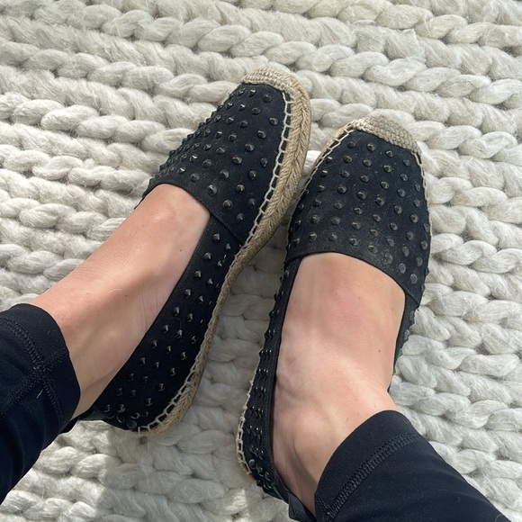 SAINT LAURENT Canvas Studded Accents Espadrilles Size 36 - Picture 8 of 10